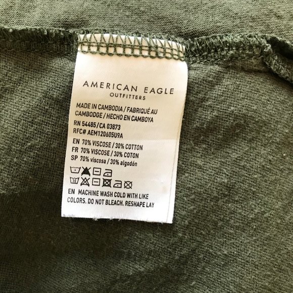 American Eagle Olive Green Pocket Tank Top - Picture 5 of 5